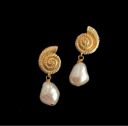 Nautilus Pearl Earrings